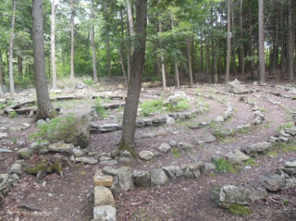 A labyrinth in the woods